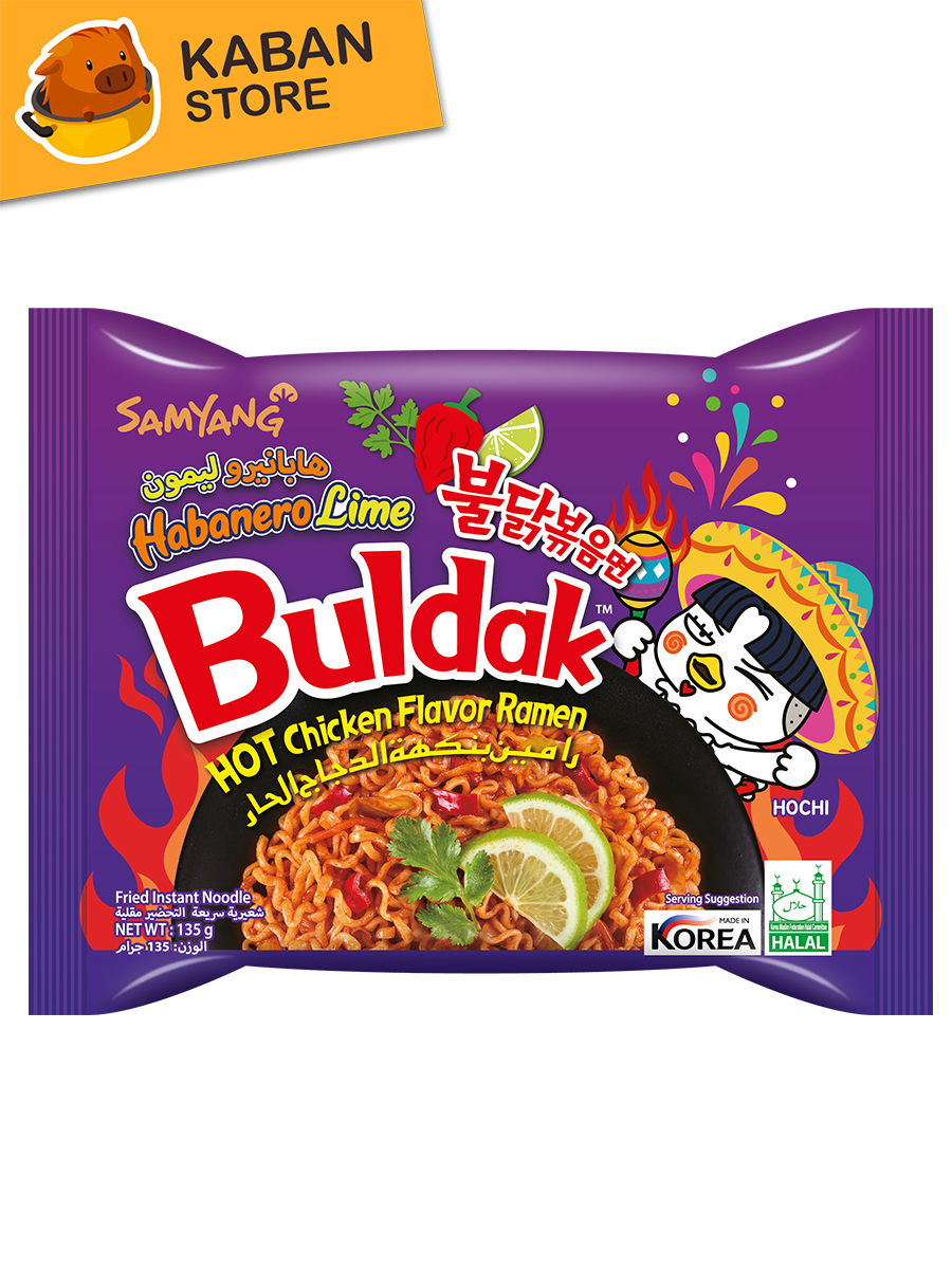 Лапша Buldak Рамен Перец Хабанеро и Лайм Habanero Lime